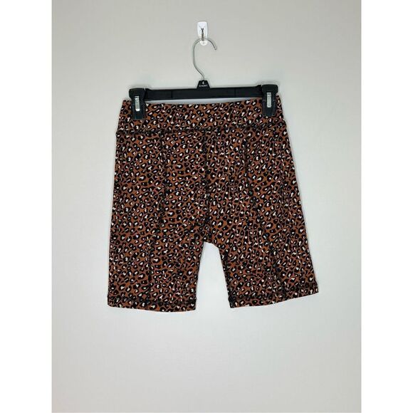 Free People Lucky Strike Leopard Zipper Front Biker Shorts Size XS - Picture 4 of 6